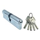 Ver imagem 3 de Cilindro Miolo Tambor P/ Fechadura Pado Cromado Euro 100 Mm (10 Cm) Multiponto (caveira) + Parafuso