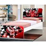 Cama Hugo Solteiro Da Formula 1 100 Em Mdf Vermelho - 1