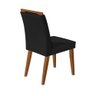 Cadeira Jantar Agatá Estofada Veludo Preto com Alça Madeira Maciça Imbuia - 3