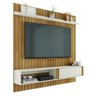 Painel para Tv até 65 Polegadas Ripado 1,80m Londres Buriti / Off White Caemmum - 1