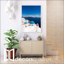 Ver imagem 1 de Quadro Ilha De Santorini 80x120 Cm Tecido Canvas
