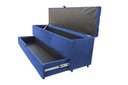 Ver imagem 1 de Recamier Puff Baú Sapateira com Gaveta 1,38cm para Cama Box Padrão - Azul Royal