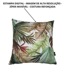 Ver imagem 2 de Kit 4 Almofadas Cheias Impermeável Estampa Digital 100% Algodão Folhagens Verde 43cm e Bege 45CMX45C