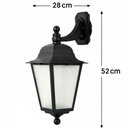 Ver imagem 2 de Kit 8 Arandelas Luminárias Parede Coloniais E27 Preto Lente Fosca 28x52cm Soberana Dital