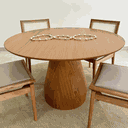 Ver imagem 2 de Mesa de Jantar Cone Balonê Redonda 140 Cm Tampo Freijó Base Freijó