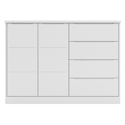 Gaveteiro com 4 Gavetas e 1 Porta México Branco - 1