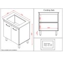 Ver imagem 5 de Balcão Cooktop 4 Bocas Jade 75cm 2 Portas Pés com Regulagem Cor:savana / Preto;tamanho:4 Bocas