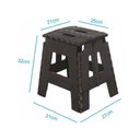 Ver imagem 2 de Banco Plástico Dobrável Verde - 32cm Camping Manicure Pesca