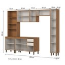 Ver imagem 4 de Cozinha Completa Venaly 12 Portas 2 Gavetas com Tampo e Vidro Reflecta Cinamomo/Off White - Henn
