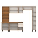 Ver imagem 3 de Cozinha Completa Venaly 12 Portas 2 Gavetas com Tampo e Vidro Reflecta Cinamomo/Off White - Henn