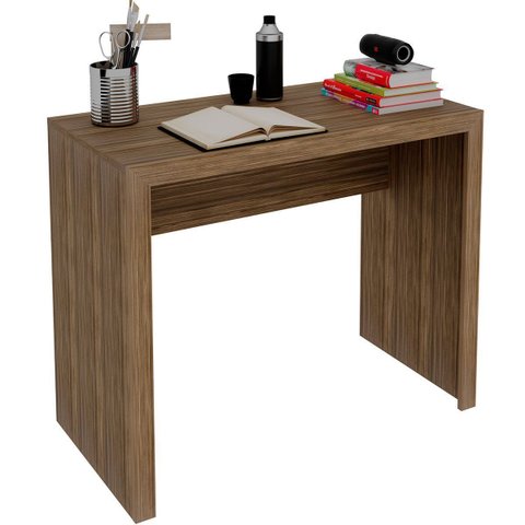 Mesa para Escritório Escrivaninha 90 Cm Nogal
