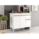 Ver imagem 1 de Balcão para Cozinha 1 M 3 Portas 1 Gav sem Tampo - Tatiane: Branco