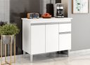 Ver imagem 1 de Balcão para Cozinha 1 M 3 Portas 1 Gav sem Tampo - Tatiane: Branco