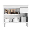 Ver imagem 3 de Balcão para Cozinha 1 M 3 Portas 1 Gav sem Tampo - Tatiane: Branco