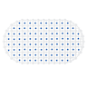 Tapete para Box Cristal Oval Antiderrapante - Transparente Azul - 1