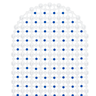 Tapete para Box Cristal Oval Antiderrapante - Transparente Azul - 2