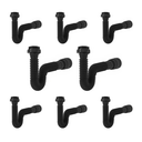 Ver imagem 1 de Kit 8 Sifão Sanfonado Preto Cozinha Pia Banheiro Tanque Universal Abs Premium