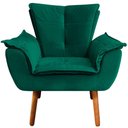 Ver imagem 4 de Poltrona Decorativa Pés Palito Charger Veludo Verde G19 - Gran Belo