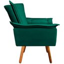 Ver imagem 3 de Poltrona Decorativa Pés Palito Charger Veludo Verde G19 - Gran Belo