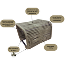 Ver imagem 2 de Puff Lotus Aço Corda Náutica Resistente Mesa Apoio para Varanda Sala Área Externa Coberta