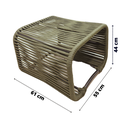 Ver imagem 3 de Puff Lotus Aço Corda Náutica Resistente Mesa Apoio para Varanda Sala Área Externa Coberta