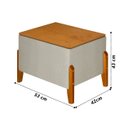 Ver imagem 7 de Puff Báu Retro Estofado Premium para Sala e Quarto Recamier Moderno Closet Retro Cor Bege