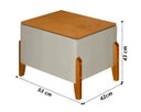 Ver imagem 7 de Puff Báu Retro Estofado Premium para Sala e Quarto Recamier Moderno Closet Retro Cor Bege