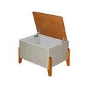 Ver imagem 4 de Puff Báu Retro Estofado Premium para Sala e Quarto Recamier Moderno Closet Retro Cor Bege