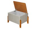 Ver imagem 4 de Puff Báu Retro Estofado Premium para Sala e Quarto Recamier Moderno Closet Retro Cor Bege