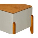 Ver imagem 6 de Puff Báu Retro Estofado Premium para Sala e Quarto Recamier Moderno Closet Retro Cor Bege