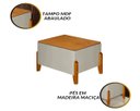 Ver imagem 3 de Puff Báu Retro Estofado Premium para Sala e Quarto Recamier Moderno Closet Retro Cor Bege