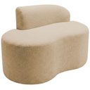 Ver imagem 2 de Sofá Curvo Malta 1 Lugar Compacto Moderno Luxo Bouclé