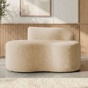 Ver imagem 1 de Sofá Curvo Malta 1 Lugar Compacto Moderno Luxo Bouclé