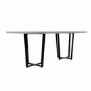Ver mais imagens de Mesa de Reunião Orgânica Bipartida 270cm MDP Cinza Sagrado com Preto F5
