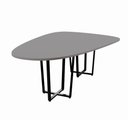 Ver imagem 6 de Mesa de Reunião Orgânica Bipartida 270cm MDP Cinza Sagrado com Preto F5