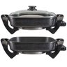 Panela Multifuncional Elétrica Quadrada 30cm Grill 110v Antiaderente Portátil Mangiare 1500w Agratto - 3