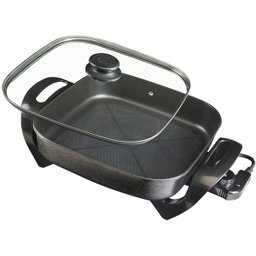 Panela Multifuncional Elétrica Quadrada 30cm Grill 110v Antiaderente Portátil Mangiare 1500w Agratto - 5