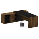 Ver imagem 1 de Mesa para Escritório em L Up Credenza 2 Gavetas + 1 para Pasta Suspensa + 1 Porta com Vidro 25mm