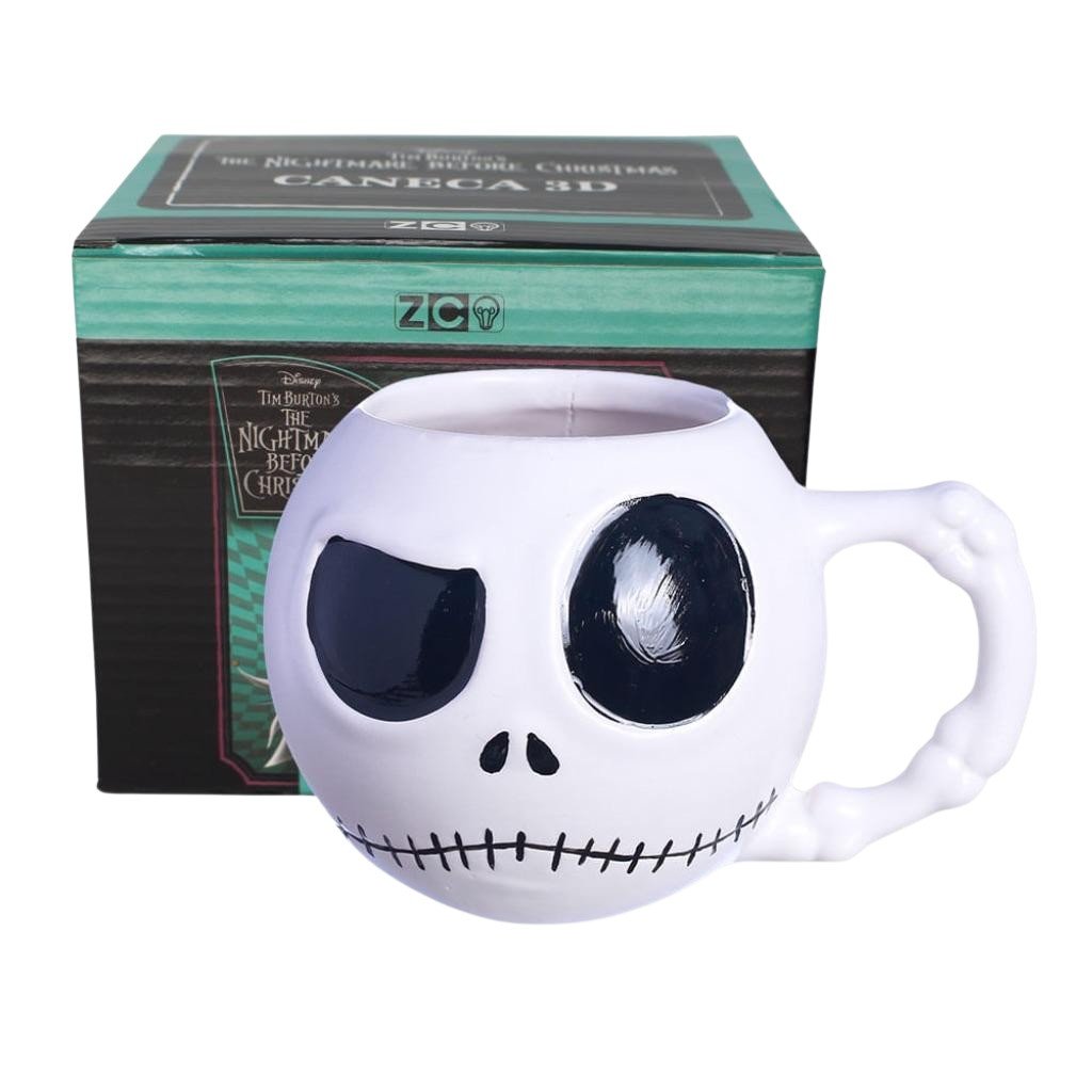 Caneca 3d Jack Skellington 450ml Porcelana Zona Criativa - 1