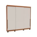 Ver imagem 2 de Guarda-roupa Casal Madrid 3 Portas 4 Gavetas Creme/freijó - Politorno