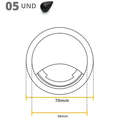 Ver imagem 4 de Conjunto Passa Fio 60Mm X 15Mm Preto (Kit Com 5 Unidades)