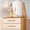 Cômoda com Espelho Penteadeira 5 Gavetas Carvalho Grife Off White Veneza Albatroz - 3