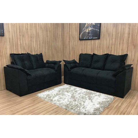 Sofá 2 e 3 Lugares Preto 601 Paris