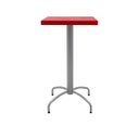 Ver imagem 1 de Mesa Quadrada Tramontina Gama 59 Cm Alta em Polipropileno Vermelho com Base em Aço Carbono