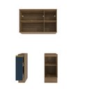 Ver imagem 3 de Lavanderia Modulada Kappesberg Celeste 3 Peças Nogueira/azul 120cm