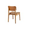 Cadeira de Jantar Livia Madeira Amêndoa com Encosto Ergonomico em Palhinha:couro Eco Durango Kaki - 2