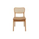 Ver imagem 6 de Cadeira de Jantar Livia Madeira Amêndoa com Encosto Ergonomico em Palhinha:couro Eco Durango Kaki