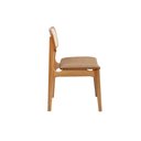 Ver imagem 5 de Cadeira de Jantar Livia Madeira Amêndoa com Encosto Ergonomico em Palhinha:couro Eco Durango Kaki