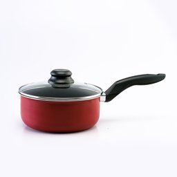 Jogo de Panelas Vermelha Antiaderente 5 Peças com tampa de Vidro - 3 Jogo de Panelas Vermelha Antiaderente 5 Peças com tampa de Vidro - 3