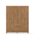 Ver imagem 2 de Guarda-roupa Ecom Ii 128m com Cabideiros, 2 Gavetas e Prateleiras - Amendola Touch Demóbile